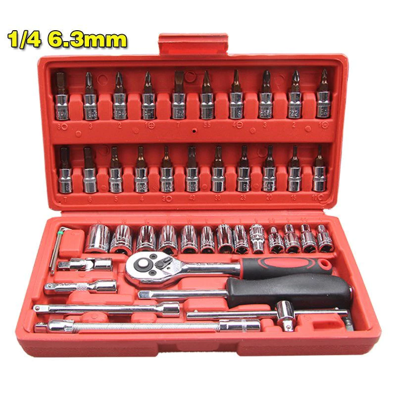 Kit Completo de Ferramentas Profissionais 46 Peças com Maleta Organizadora